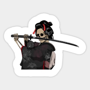 Skull Geisha Sticker